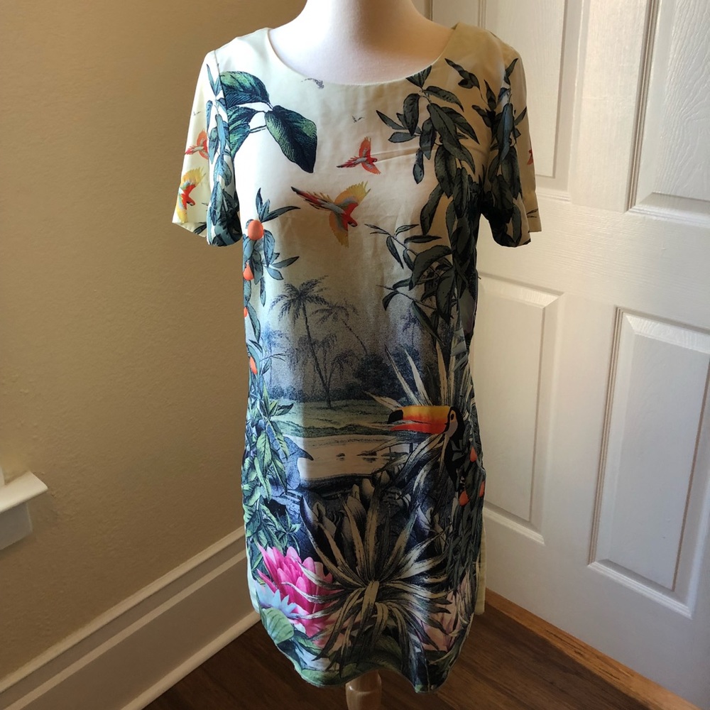 Tropical print dress